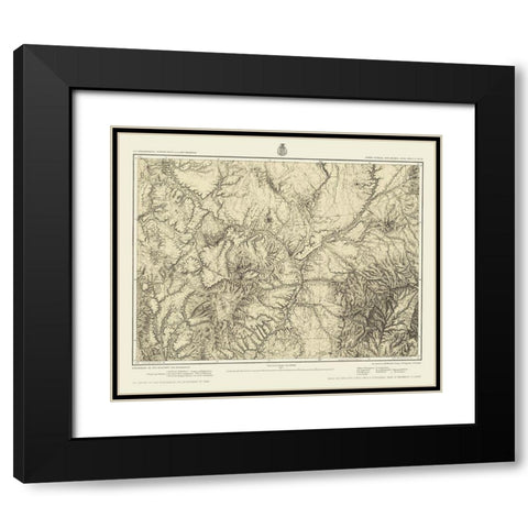 New Mexico New Mexico Sheet - US Army 1876 Black Modern Wood Framed Art Print with Double Matting by US Army