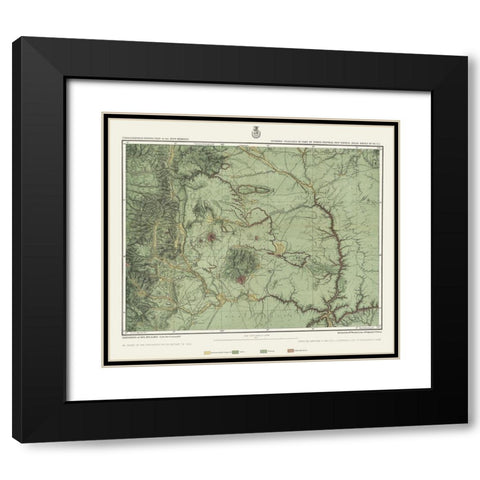 New Mexico New Mexico Economic Sheet - US Army Black Modern Wood Framed Art Print with Double Matting by US Army