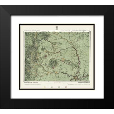 New Mexico New Mexico Economic Sheet - US Army Black Modern Wood Framed Art Print with Double Matting by US Army