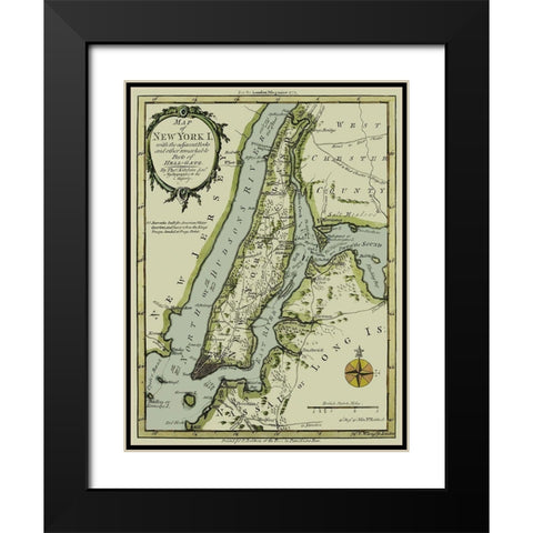 New York New York - Kitchin 1778 Black Modern Wood Framed Art Print with Double Matting by Kitchin
