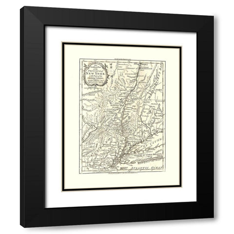 New York - Kitchin 1778 Black Modern Wood Framed Art Print with Double Matting by Kitchin