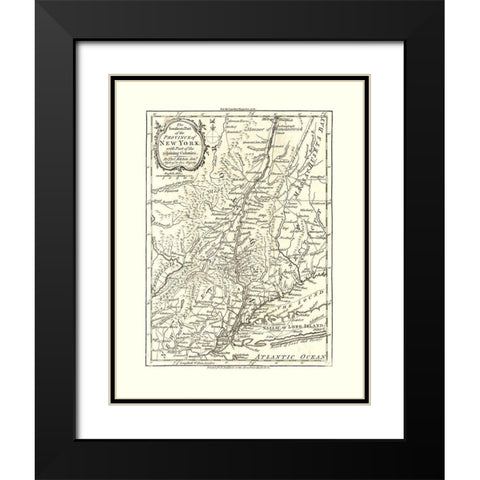 New York - Kitchin 1778 Black Modern Wood Framed Art Print with Double Matting by Kitchin