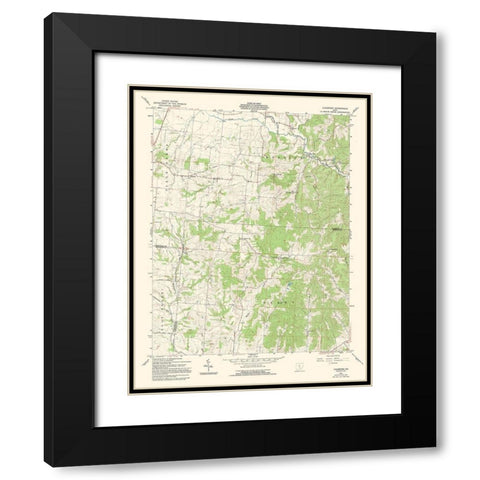 Clearport Ohio Quad - USGS 1961 Black Modern Wood Framed Art Print with Double Matting by USGS