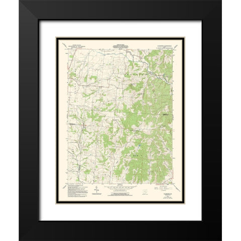 Clearport Ohio Quad - USGS 1961 Black Modern Wood Framed Art Print with Double Matting by USGS