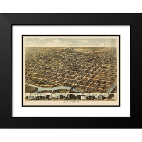 Dayton Ohio - Ruger 1870 Black Modern Wood Framed Art Print with Double Matting by Ruger