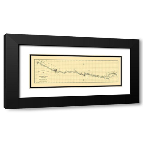 Hillsborough and Cincinnati Railroad - Jacobil Black Modern Wood Framed Art Print with Double Matting by Jacobil