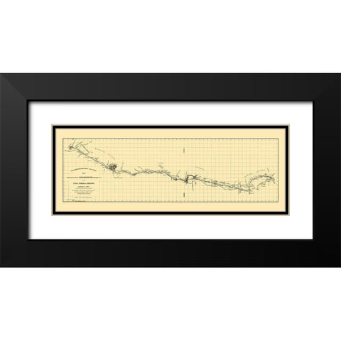 Hillsborough and Cincinnati Railroad - Jacobil Black Modern Wood Framed Art Print with Double Matting by Jacobil