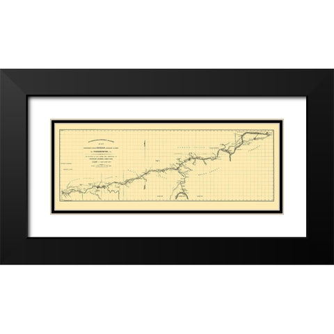 Hillsborough and Cincinnati Railroad - Jacobil Black Modern Wood Framed Art Print with Double Matting by Jacobil