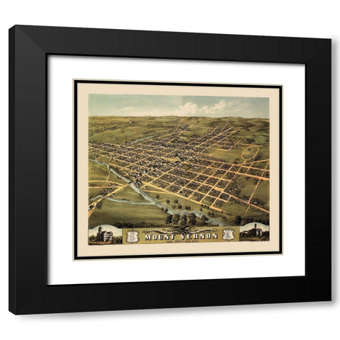 Mount Vernon Ohio - Ruger 1870 Black Modern Wood Framed Art Print with Double Matting by Ruger