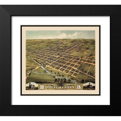 Mount Vernon Ohio - Ruger 1870 Black Modern Wood Framed Art Print with Double Matting by Ruger