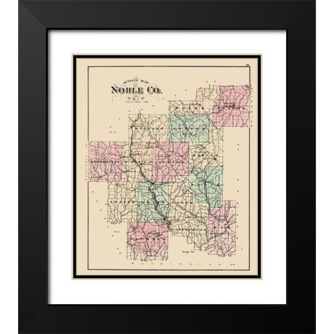 Noble Ohio - Wall 1876 Black Modern Wood Framed Art Print with Double Matting by Wall