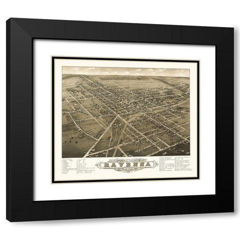 Ravenna Ohio - Ruger 1882 Black Modern Wood Framed Art Print with Double Matting by Ruger