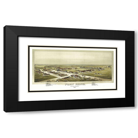 Fort Reno Oklahoma - Fowler 1891 Black Modern Wood Framed Art Print with Double Matting by Fowler