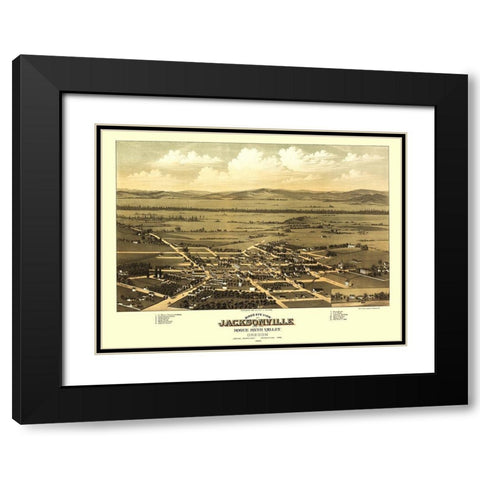 Jacksonville Oregon - Walpole 1883 Black Modern Wood Framed Art Print with Double Matting by Walpole
