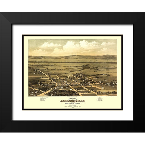 Jacksonville Oregon - Walpole 1883 Black Modern Wood Framed Art Print with Double Matting by Walpole