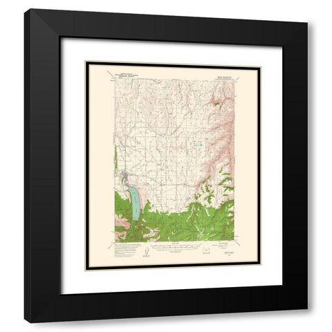 Joseph Oregon Quad - USGS 1963 Black Modern Wood Framed Art Print with Double Matting by USGS