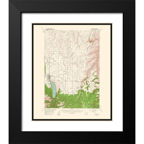 Joseph Oregon Quad - USGS 1963 Black Modern Wood Framed Art Print with Double Matting by USGS
