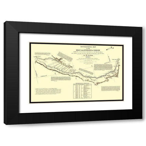 Oregon Trail Idaho 6 of 7 - Fremont 1846 Black Modern Wood Framed Art Print with Double Matting by Fremont