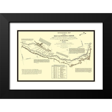 Oregon Trail Idaho 6 of 7 - Fremont 1846 Black Modern Wood Framed Art Print with Double Matting by Fremont