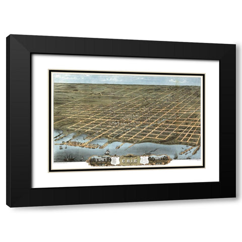 Erie Pennsylvania - Ruger 1870 Black Modern Wood Framed Art Print with Double Matting by Ruger