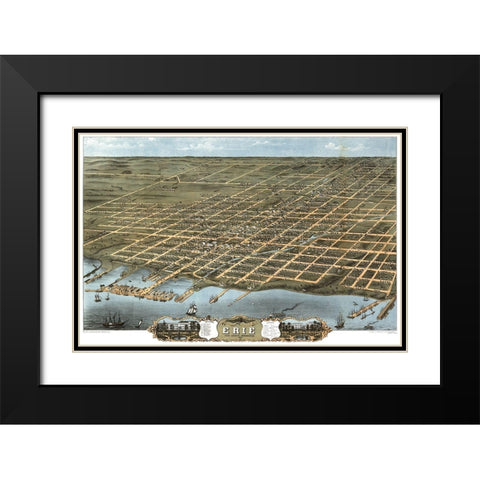 Erie Pennsylvania - Ruger 1870 Black Modern Wood Framed Art Print with Double Matting by Ruger