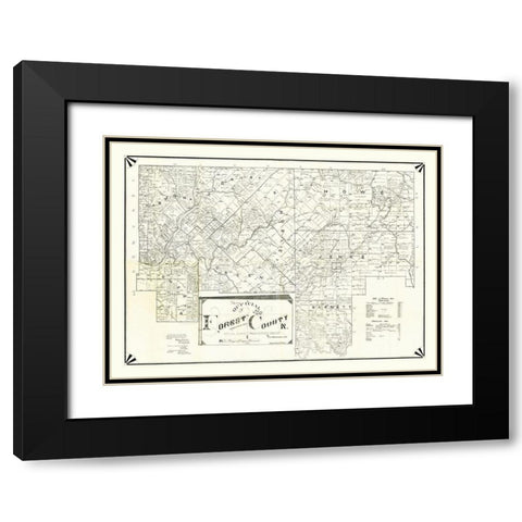 Forest County Pennsylvania - Whittekin 1895 Black Modern Wood Framed Art Print with Double Matting by Whittekin
