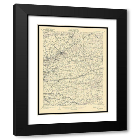 New Holland Pennsylvania Quad - USGS 1906 Black Modern Wood Framed Art Print with Double Matting by USGS