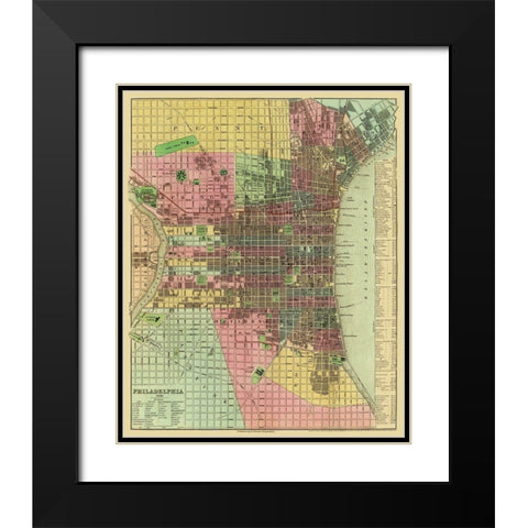 Philadelphia Pennsylvania - Tanner 1836 Black Modern Wood Framed Art Print with Double Matting by Tanner