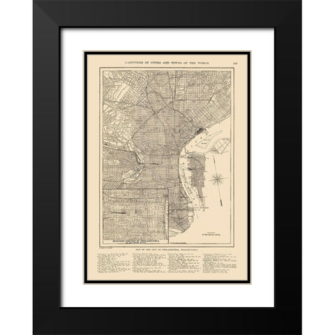 Philadelphia Pennsylvania - Reynold 1921 Black Modern Wood Framed Art Print with Double Matting by Reynold