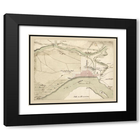 Philadelphia Pennsylvania -1778 Black Modern Wood Framed Art Print with Double Matting by Unknown