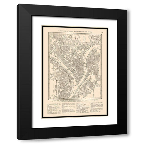 Pittsburgh Pennsylvania - Reynold 1921 Black Modern Wood Framed Art Print with Double Matting by Reynold