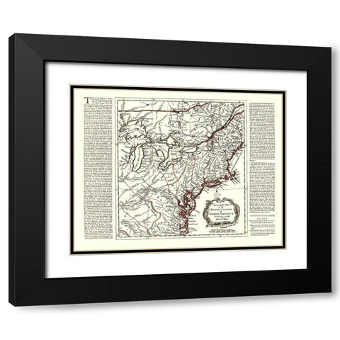 British Colonies North America Ohio River Black Modern Wood Framed Art Print with Double Matting by Overton