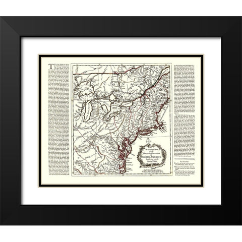 British Colonies North America Ohio River Black Modern Wood Framed Art Print with Double Matting by Overton