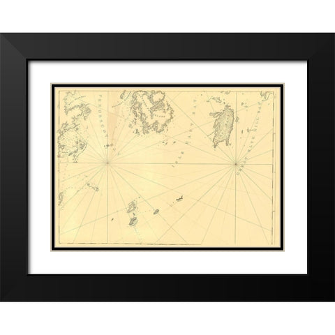 Blue Hill Bay Penobscot Bay Owls Head Black Modern Wood Framed Art Print with Double Matting by Des Barres