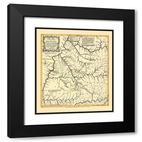 Kentucky - Filson 1784 Black Modern Wood Framed Art Print with Double Matting by Filson