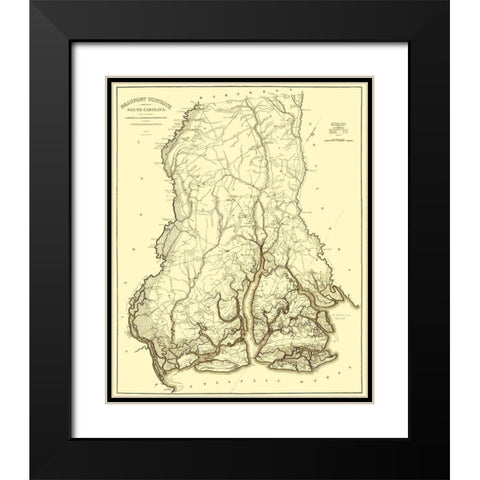 Beaufort, Hilton Head South Carolina Landowner Black Modern Wood Framed Art Print with Double Matting by Tanner