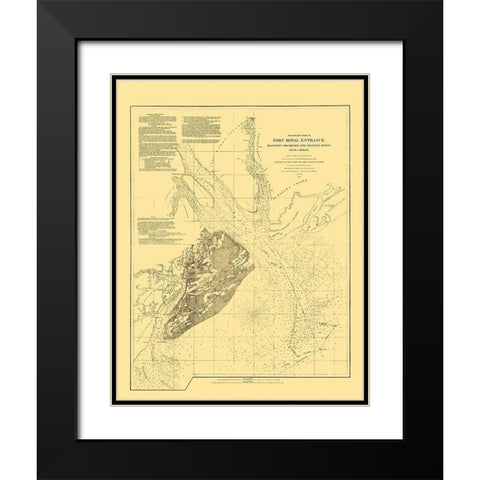 Hilton Head Island South Carolina Ship Channel Black Modern Wood Framed Art Print with Double Matting by Bache