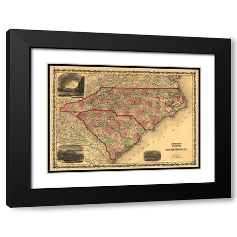 South Carolina - Browning 1861 Black Modern Wood Framed Art Print with Double Matting by Browning