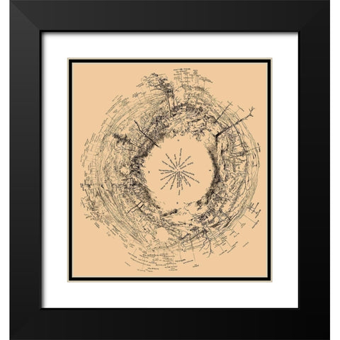 Chattanooga Tennessee -1863 Black Modern Wood Framed Art Print with Double Matting by Unknown