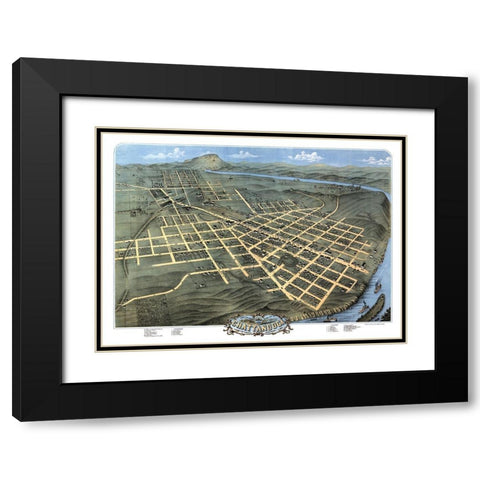 Chattanooga Tennessee - Ruger 1871 Black Modern Wood Framed Art Print with Double Matting by Ruger
