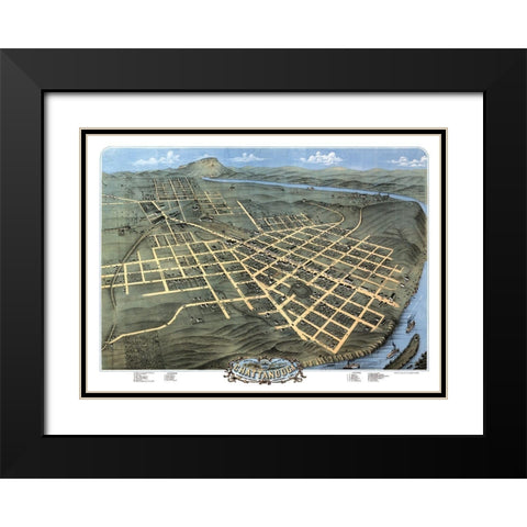 Chattanooga Tennessee - Ruger 1871 Black Modern Wood Framed Art Print with Double Matting by Ruger