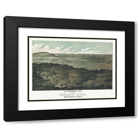 Chattanooga Tennessee - Anderson 1887 Black Modern Wood Framed Art Print with Double Matting by Anderson