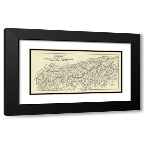 Great Smoky Mountain National Park Black Modern Wood Framed Art Print with Double Matting by Unknown