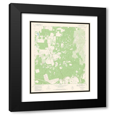 Aspermont Lake Texas Quad - USGS 1969 Black Modern Wood Framed Art Print with Double Matting by USGS