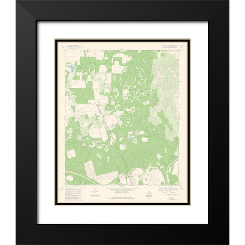 Aspermont Lake Texas Quad - USGS 1969 Black Modern Wood Framed Art Print with Double Matting by USGS