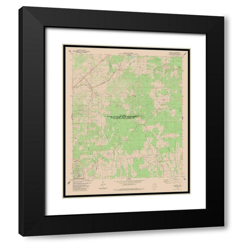 Appleby Texas Quad - USGS 1983 Black Modern Wood Framed Art Print with Double Matting by USGS