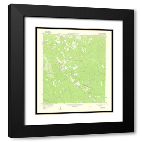 Bear Creek Texas Quad - USGS 1960 Black Modern Wood Framed Art Print with Double Matting by USGS