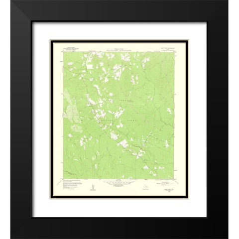 Bear Creek Texas Quad - USGS 1960 Black Modern Wood Framed Art Print with Double Matting by USGS