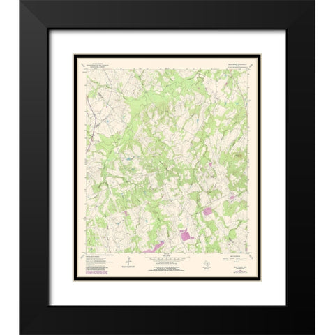 Bald Mound Texas Quad - USGS 1963 Black Modern Wood Framed Art Print with Double Matting by USGS