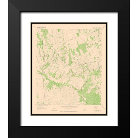 Ballinger Ranch Texas Quad - USGS 1963 Black Modern Wood Framed Art Print with Double Matting by USGS
